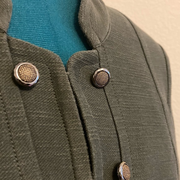 Moss Green Military Band Jacket - Picture 4 of 5